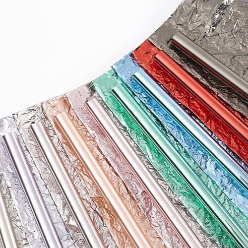 Papel de regalo de ramo con espejo de color liso