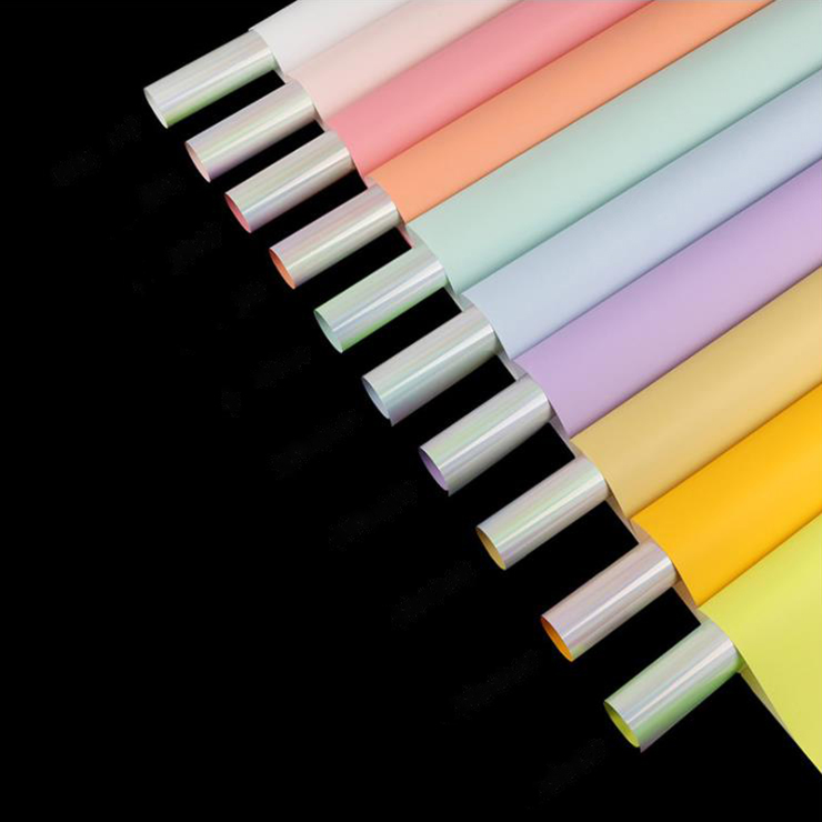 Papel de regalo con ramo de colores caramelo, fantasía, chapado en oro