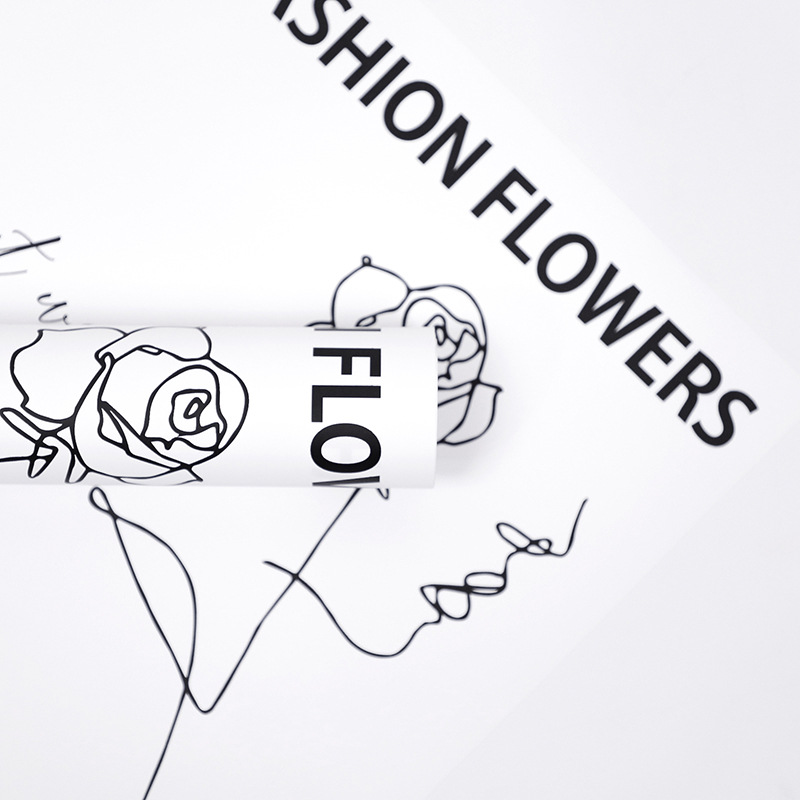 Papel de regalo Flower Love-Bouquet con estampado de rosas
