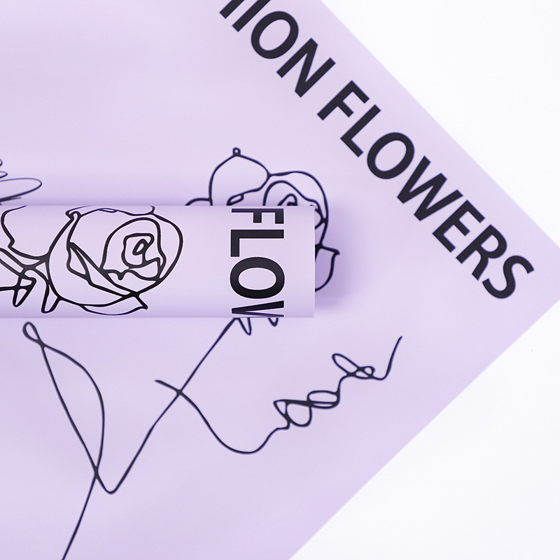 Papel de regalo Flower Love-Bouquet con estampado de rosas