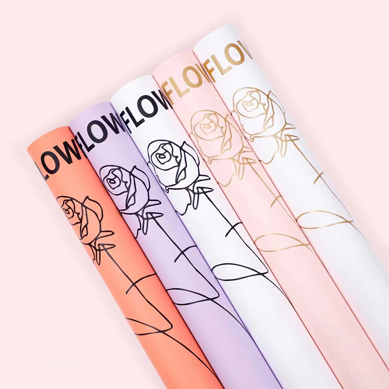 Papel de regalo Flower Love-Bouquet con estampado de rosas