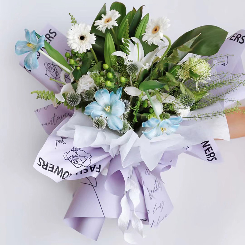 Papel de regalo Flower Love-Bouquet con estampado de rosas